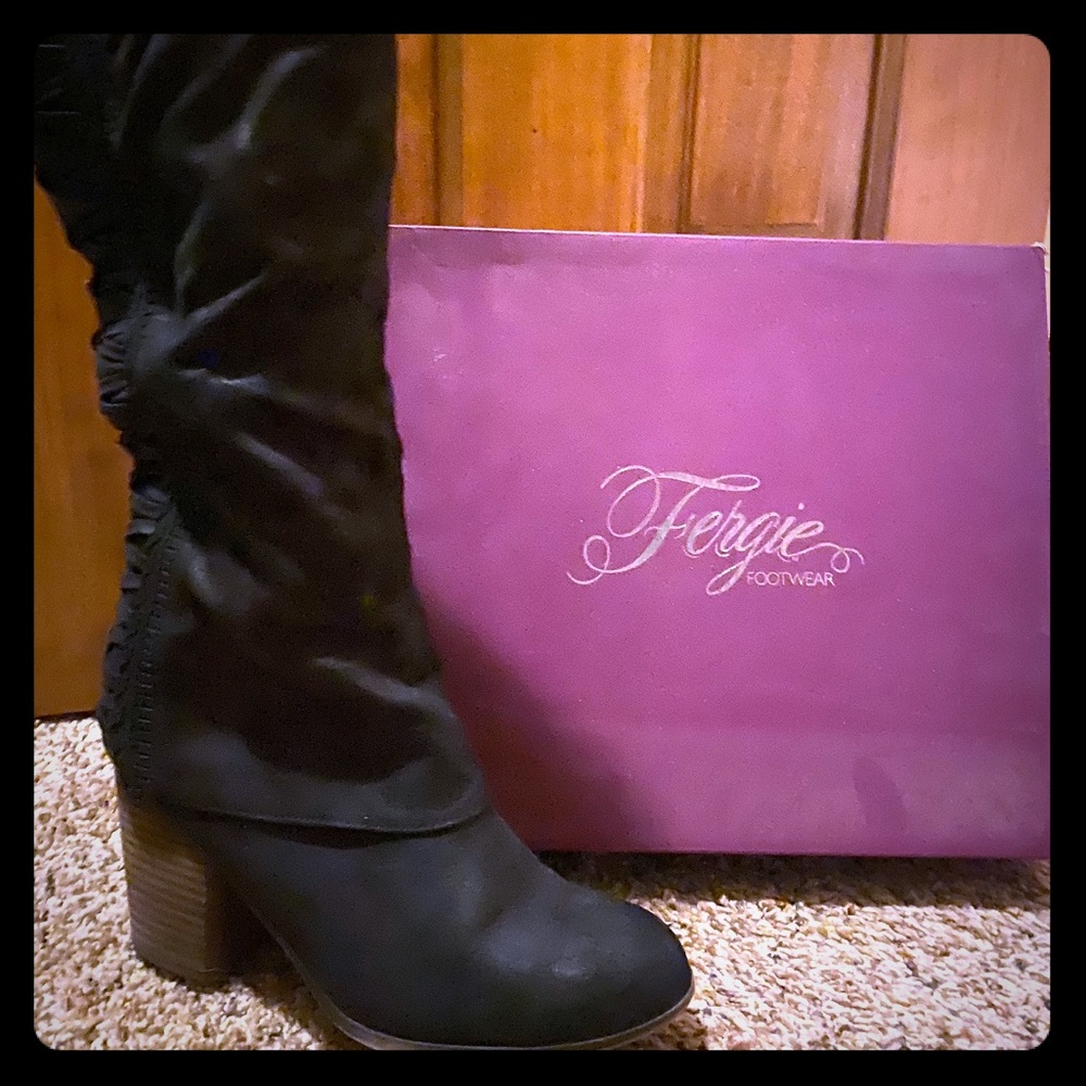 Black Fergie Heeled boots